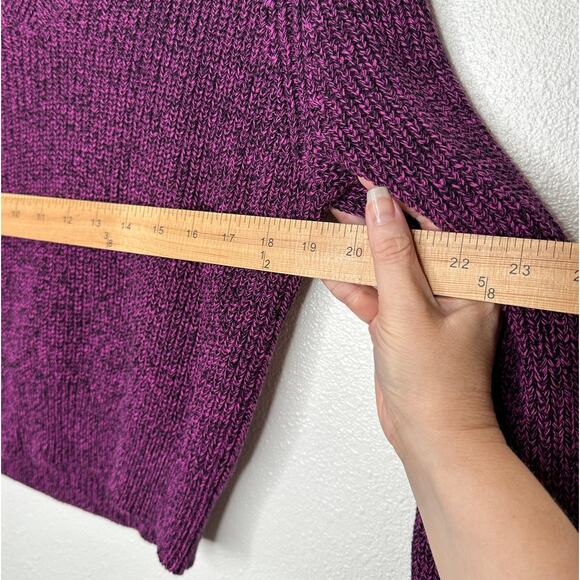 NWT Bobiblack Black Berry Marled VNeck Long Sleeve Crop Sweater S - Picture 9 of 10